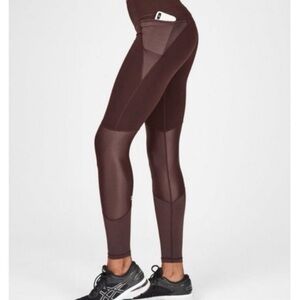 Sweaty Betty Plum High-Rise Mesh Power Leggings with Side Pocket